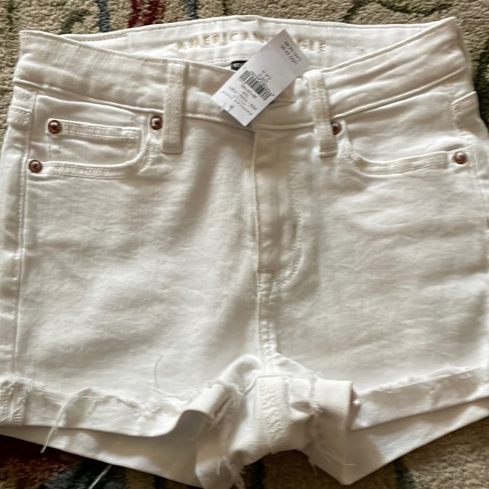 New with tags white denim shorts